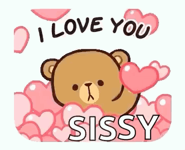 Cartoon Teddy Bear Saying I Love You Sissy GIF