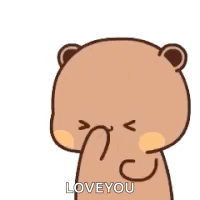 Cartoon Teddy Bear Saying Love You GIF