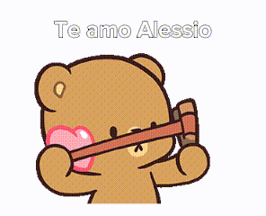 Cartoon Teddy Bear Te Amo Alessio GIF