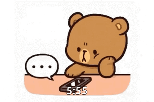 Cartoon Teddy Bear Using Tablet