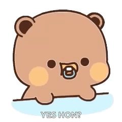 Cartoon Teddy Bear With Pacifier GIF