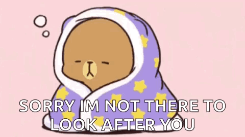 Cartoon Teddy Bear Wrapped in Blanket