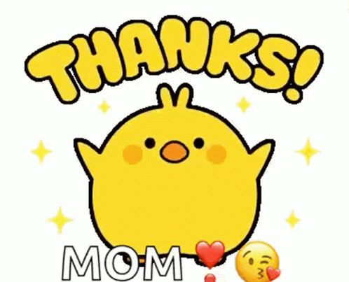 Cartoon Thanks Mom GIF