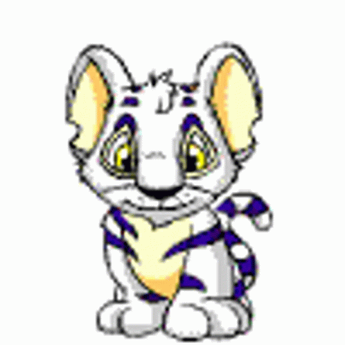 Cartoon Tiger Cub with Candy Cane Tail