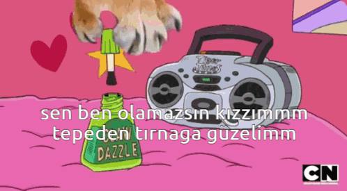 Cartoon Tiger With Cartoon Network Logo GIF