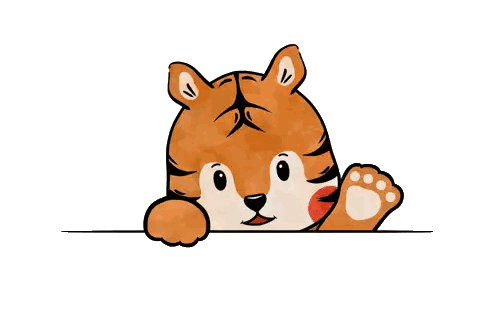 Cartoon Tiger With Heart