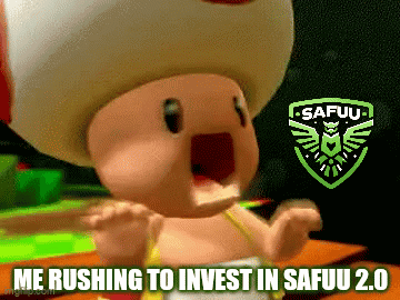 Cartoon Toad Me Rushing to Invest in Safuu 2.0