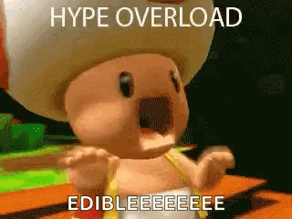 Cartoon Toad Mouth Open Hype Overload Edible Eee