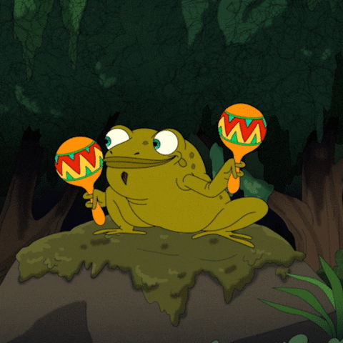 Cartoon Toad Playing Maracas GIF
