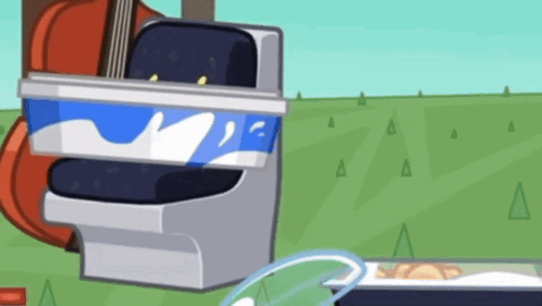 Cartoon Toilet With Milk Container