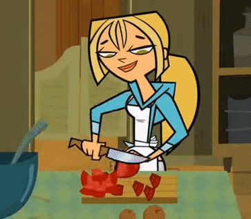 Cartoon Tomato Chop GIF