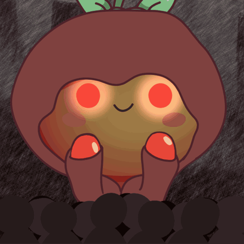 Cartoon Tomato Saying Join Us GIF