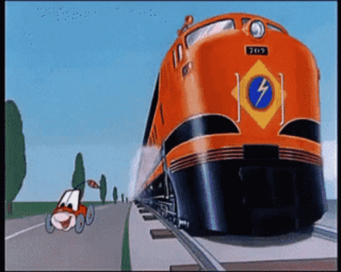 Cartoon Train Number 714