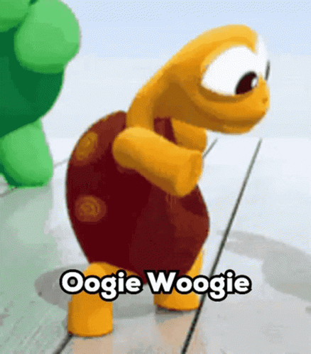 Cartoon Turtle Dancing Oogie Woogie GIF