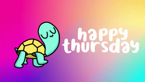 Cartoon Turtle Happy Thursday GIF