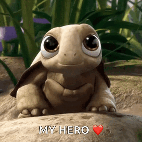 Cartoon Turtle My Hero GIF