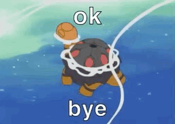 Cartoon Turtle Tied Up With String Saying Ok Bye