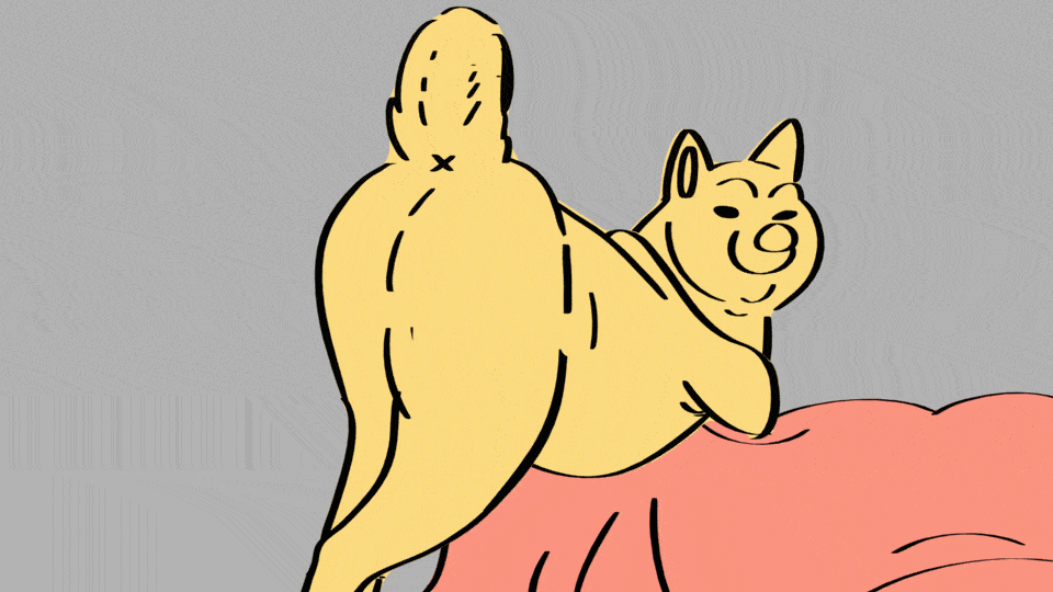 Cartoon Twerking Dog GIF