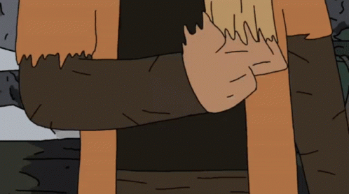 Cartoon Two People Holding Hands