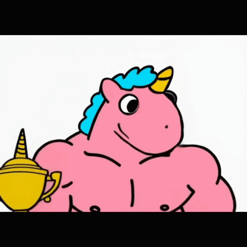 Cartoon Unicorn Holding Lamp