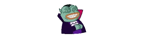 Cartoon Vampire with Huge Smile