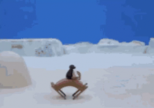 Cartoon Walrus Eating Food