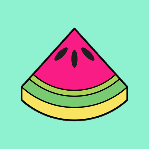 Cartoon Watermelon With Seeds