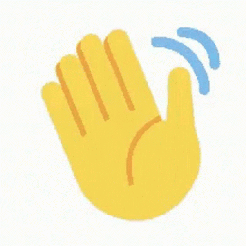 Cartoon Waving Hands Moving Artwork GIF