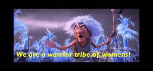 Cartoon We Are A Warrior Tribe Of Women GIF