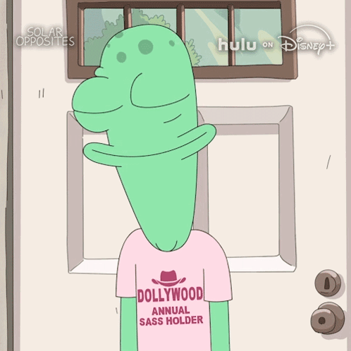 Cartoon Wearing Pink Dollywood Annual Sass Holder Shirt