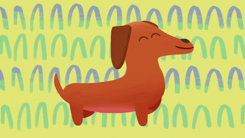 Cartoon Weiner Hot Dog Strolling GIF