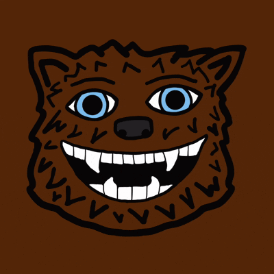 Cartoon Werewolf Green Background GIF