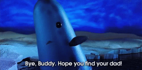 Cartoon Whale Bye Buddy Hope You Find Your Dad GIF