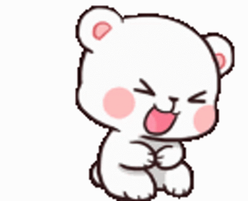 Cartoon White Bear Laugh Out Loud GIF