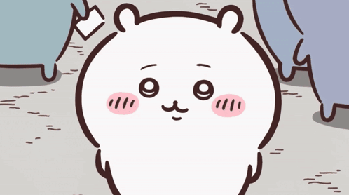 Cartoon White Bear With Pink Face GIF