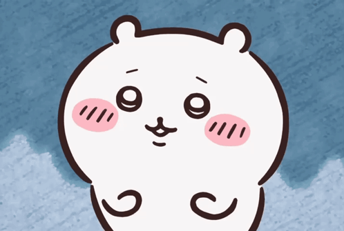 Cartoon White Bear With Pink Nose GIF