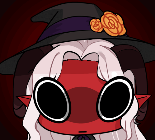 Cartoon Witch With Hat And Glasses GIF