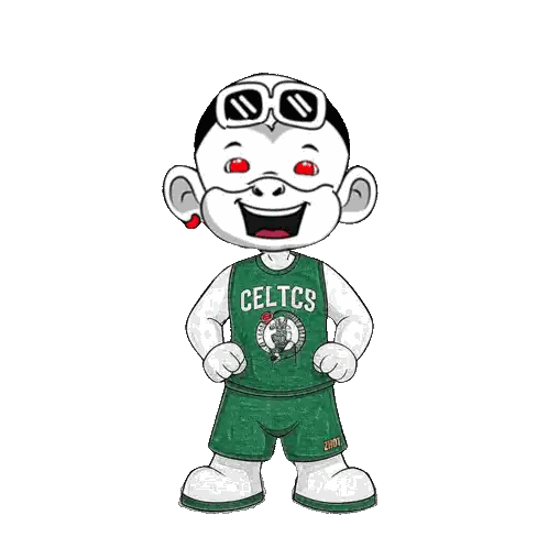 Cartoon with Celtics Jersey