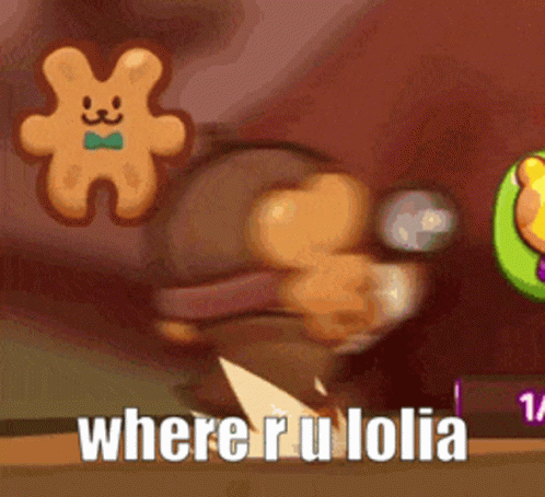 Cartoon With Gingerbread Man Where R U Lola GIF