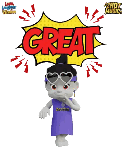 Cartoon With Great Above Her