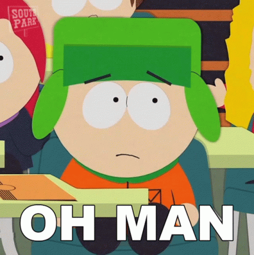 Cartoon With Green Hat Saying Oh Man