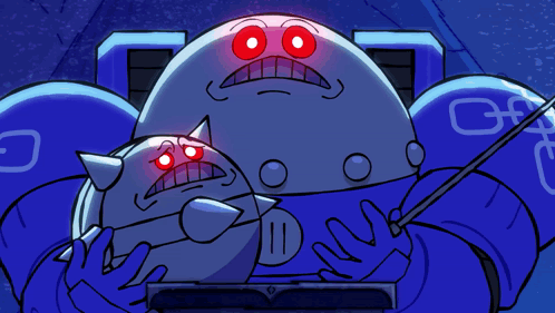 Cartoon With Red Eyes Says Boo