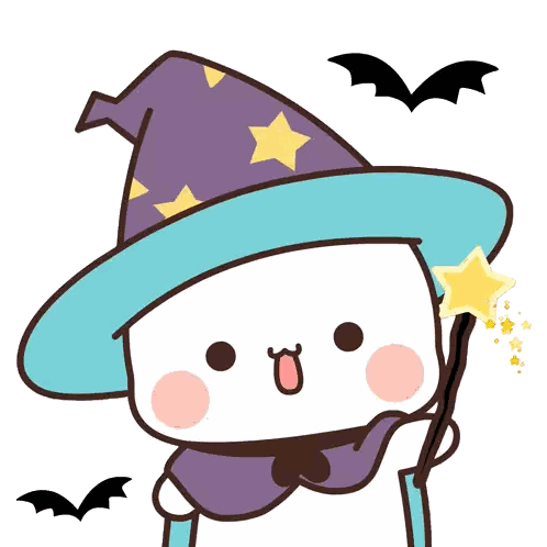 Cartoon Wizard Holding Wand