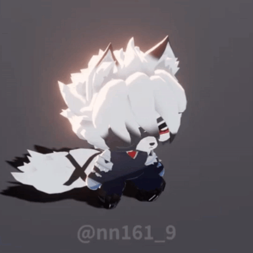 Cartoon Wolf With Label Nn161-9 GIF