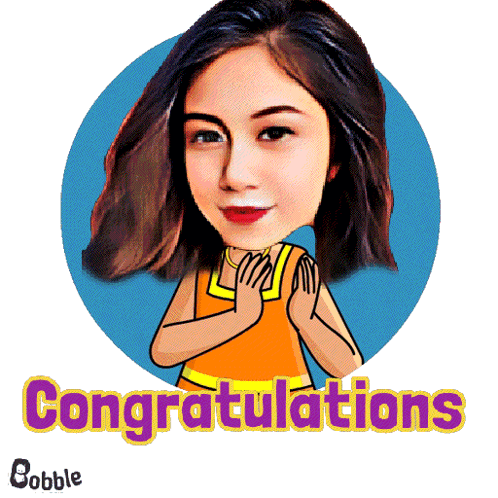 Cartoon Woman Congratulations