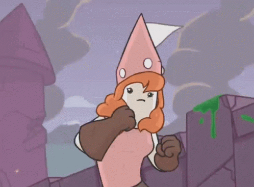 Cartoon Woman Holding Large Key