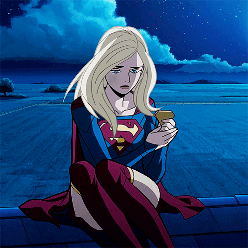 Cartoon Woman in Superman Costume