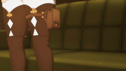 Cartoon Woman In Thigh High Socks GIF