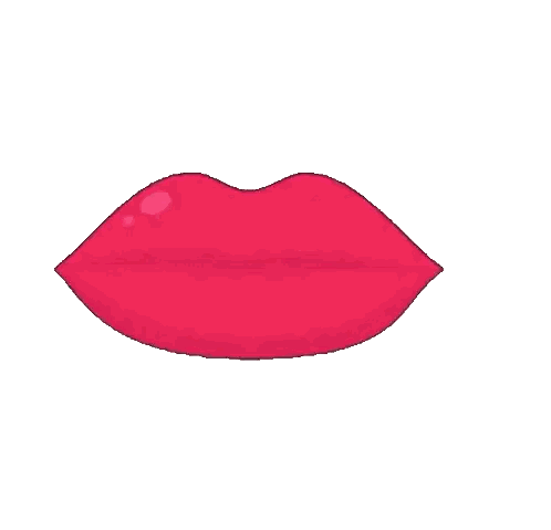 Cartoon Woman Lips With Pink Tongue