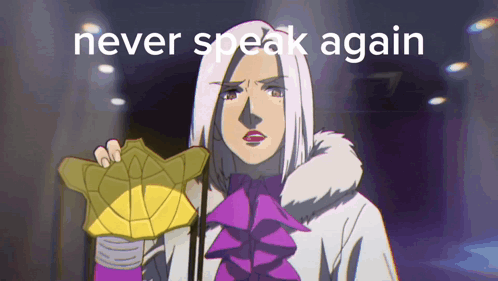 Cartoon Woman Never Speak Again GIF